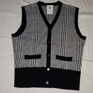 Brooks Brothers Black Fleece B/W Sweater Vest